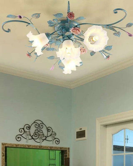 Whimsical Blossom Illuminating Chandelier for Romantic Interiors and Celebratory Events