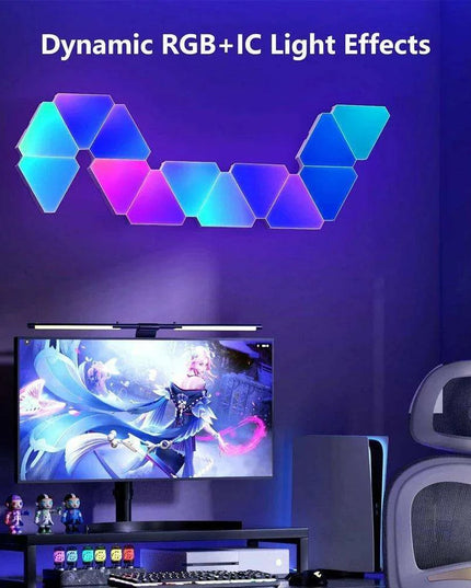 LuminousBeat Music-Responsive RGB Wall Light - Modern Accent for Gaming and Bedroom Vibes