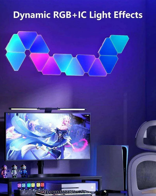 LuminousBeat Music-Responsive RGB Wall Light - Modern Accent for Gaming and Bedroom Vibes