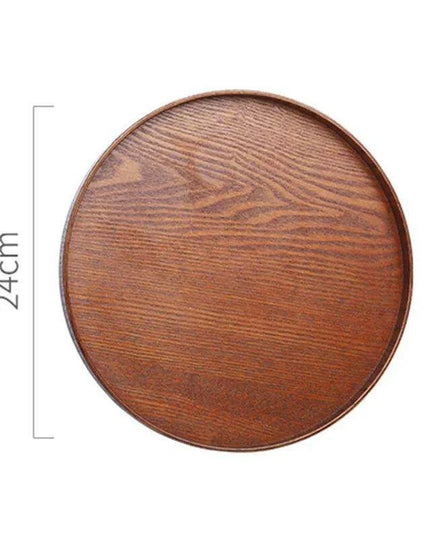 Elegant Japanese Wooden Serving Tray Set for Tea, Desserts, and More