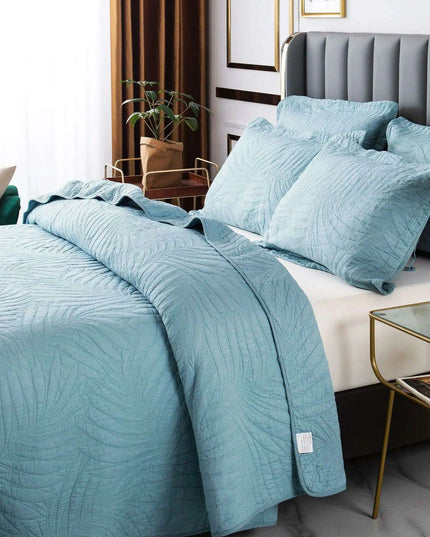 Elegant Green Bubble Kiss 3-Piece Quilt Set for King, Queen & Double Beds