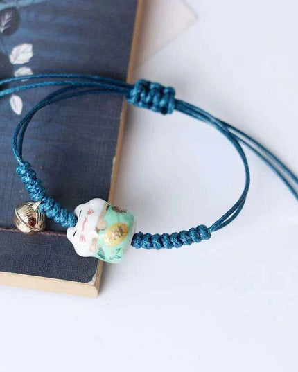 Charming Red Cord Lucky Cat Bracelet - A Thoughtful Gift for Women and Girls