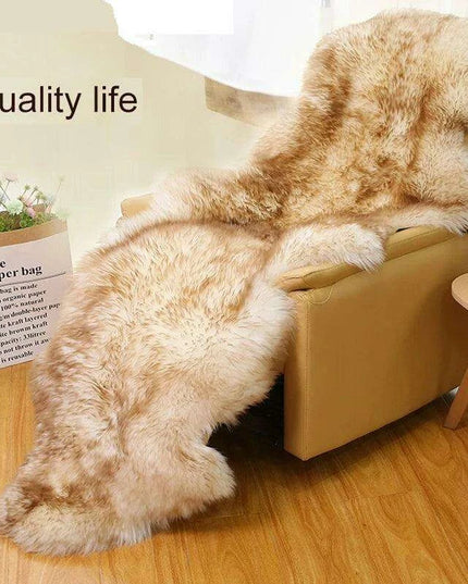 Luxurious Genuine Sheepskin Shag Rug for Ultimate Comfort - Soft, Plush Carpet for Sofa and Chair