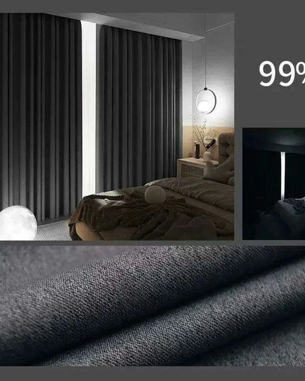 Elegant Soundproof Blackout Curtains - Premium Dual-Fabric Linen Cotton for Cozy Home Ambiance