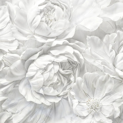 3D Abstract Feather & Flower Mural Wallpaper — Custom Size