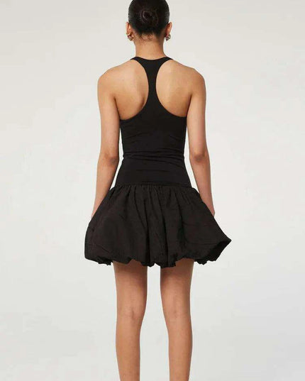 Chic Backless A-Line Black Dress