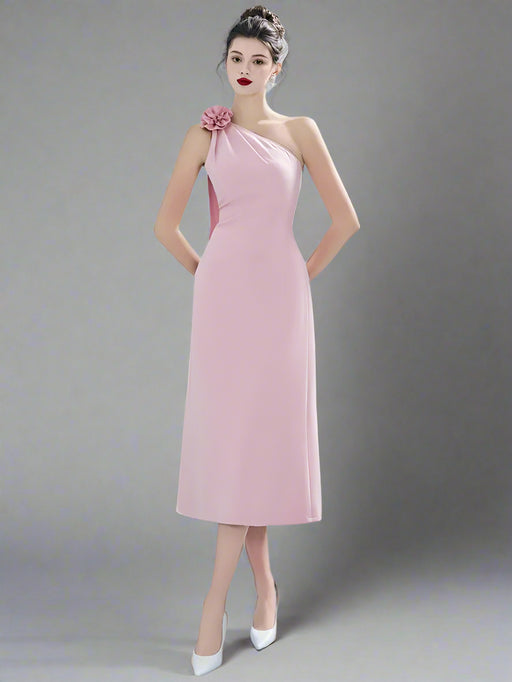Elegant 3D Floral Asymmetrical Summer Evening Gown for Women - Tailored Party Dress 2024 Collection