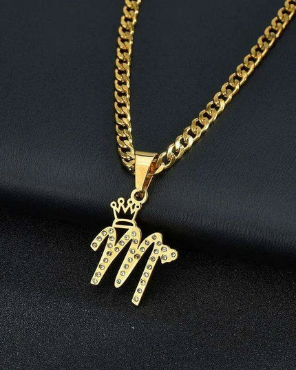 Personalized Unisex Stainless Steel Name Necklace with Chunky Chain