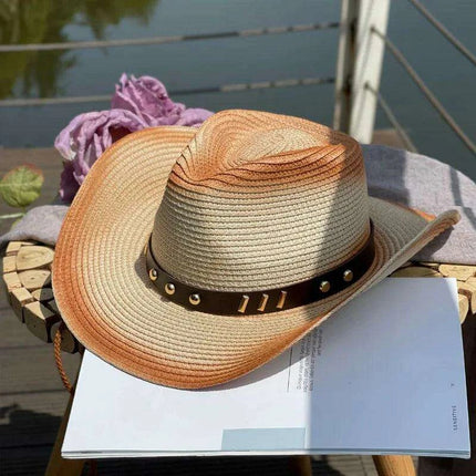 Vintage-Inspired Thick Straw Cowboy Hat