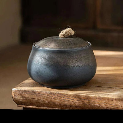 Elegant Vintage Gilt Ceramic Tea Pot - Artistic Storage Solution and Stylish Home Accent