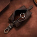 Vintage Cowhide Leather Zip Key Organizer