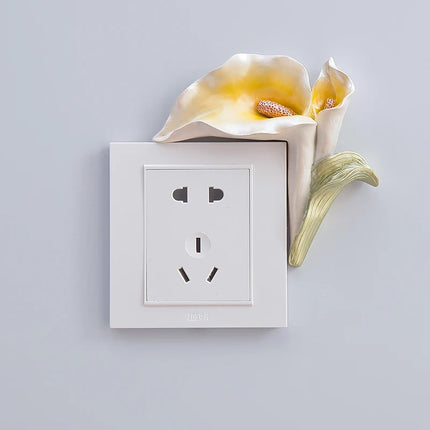 Nordic 3D Light Switch Cover Sticker – Decorative Socket Protector