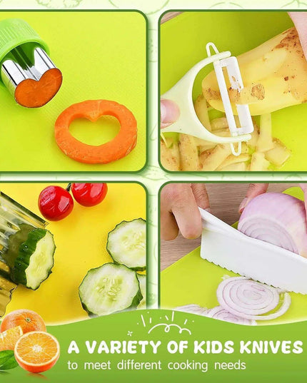 Little Chefs Montessori Cooking Set - 13 Safe and Fun Tools for Young Culinary Explorers