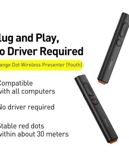 Ergonomic Wireless Presenter with USB Pointer for Smooth Slideshow Control