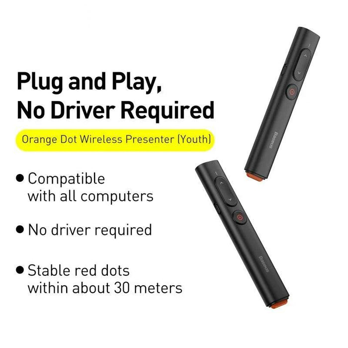Ergonomic Wireless Presenter with USB Pointer for Smooth Slideshow Control