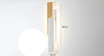 Elegant Walnut Wood Remote-Controlled Wall Sconce for Modern Home Illumination