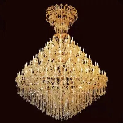 Grand Multi-Tier LED Crystal Chandelier | Hotel Lobby & Villa