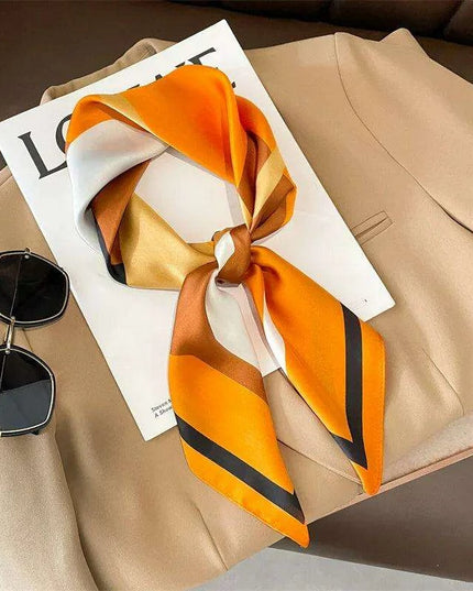 Elegant Satin Square Shawl Hijab: Luxurious 70x70cm Bandana for Women