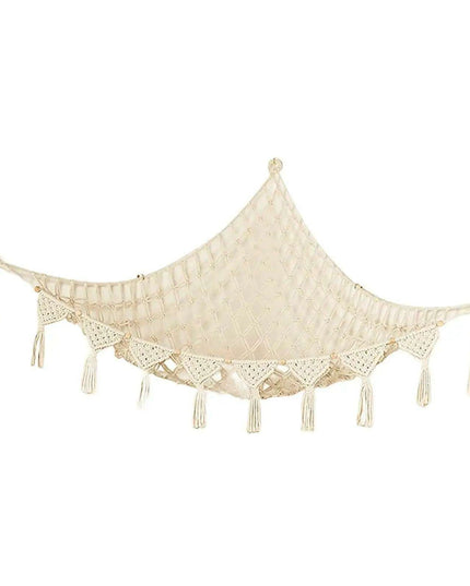 Stylish Bohemian Macrame Toy Storage Hammock with Chic Design
