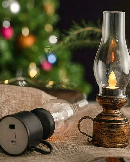 Nostalgic LED Oil Lantern - Elegant Flameless Lighting for Timeless Decor
