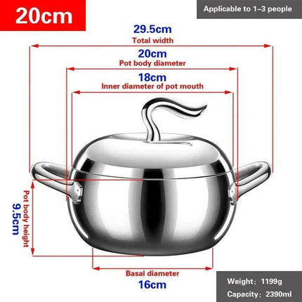 German SSGP316 Stainless Steel Double Ear Soup Pot - Exceptional Quality & Fast Shipping