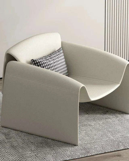 Nordic Elegance: Space-Efficient Leather Armchair for Contemporary Homes