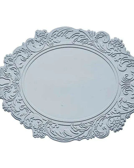 Elegant Embossed Flower Silicone Placemats - Enhance Your Dining Experience