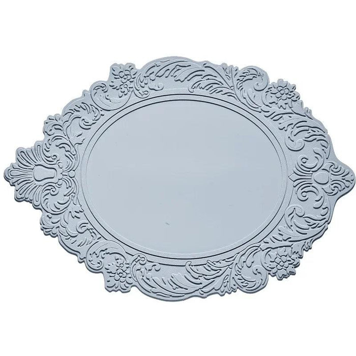 Elegant Embossed Flower Silicone Placemats - Enhance Your Dining Experience