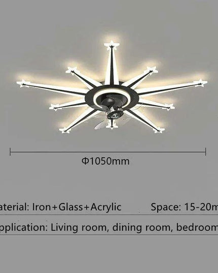 Luxurious Crystal-Embellished Ceiling Fan with Adjustable Dimmable Lighting - Transform Your Home Decor with Glamorous Elegance