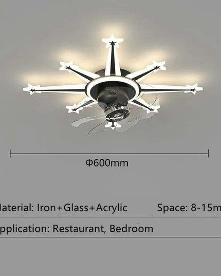 Luxurious Crystal-Embellished Ceiling Fan with Adjustable Dimmable Lighting - Transform Your Home Decor with Glamorous Elegance