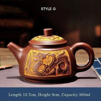 Handcrafted Purple Clay Teapot - Authentic