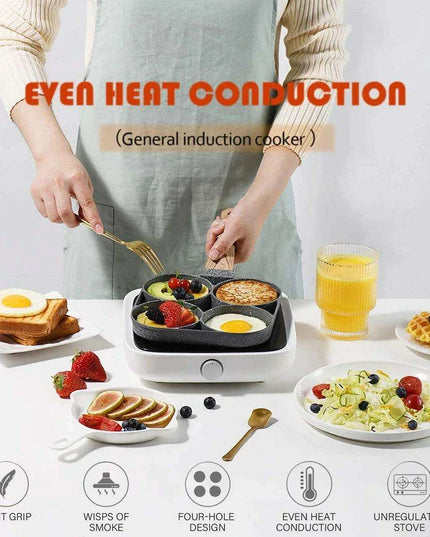 Maifan Stone Coated 4-Compartment Frying Pan: The Perfect Tool for Health-Conscious Cooking