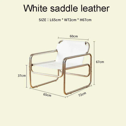 Bauhaus Luxe Leather Lounge Chair - A Fusion of Style and Comfort