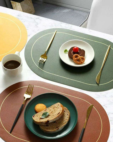 Elegant PVC Leather Table Mats - Modern & Functional