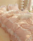 Pink 2 / for 1.8m bed 4pcs / Flat Bed Sheet