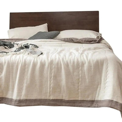 Luxurious Double-Layer Cotton Quilt - Solid Color, Reversible Sleep Companion