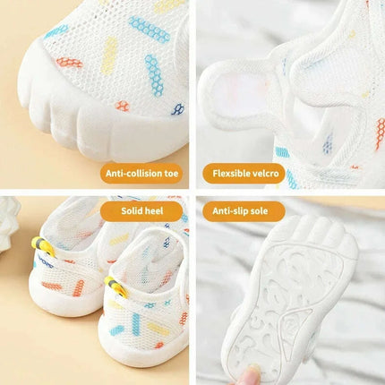 Airy Mesh Summer Sandals for Toddlers 1-4T - Unisex Casual Anti-Slip Soft Sole First Walkers Lightweight Shoes