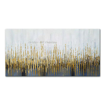 Hand-Painted Abstract Oil Canvas: Artistic Elegance for Chic Home Decor