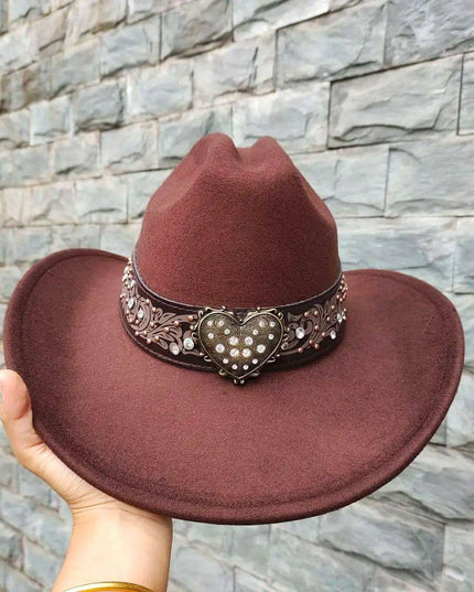 Classic Waterproof Cowboy Hat with Unique Cowhead Detail - Trendy Straw Sun Protection Accessory