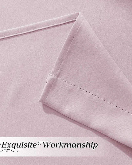 Elegant Ruffled Faux Silk Satin Blackout Curtains - Timeless Luxury