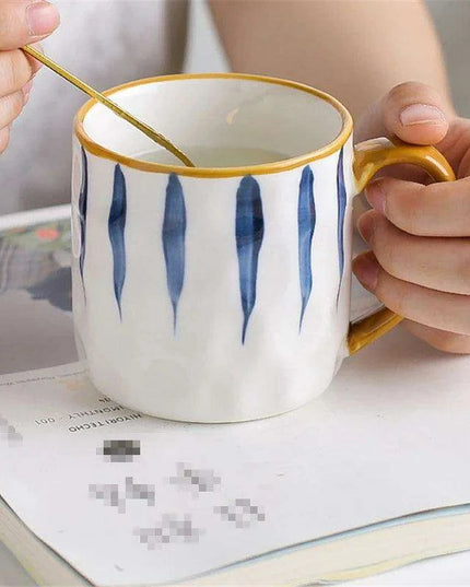 Nordic Elegance: Lovely Girl Insulated Ceramic Mug Set