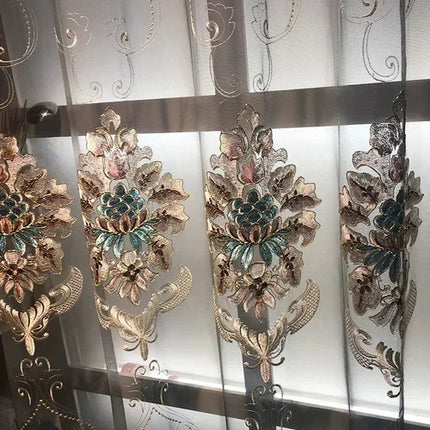 High-End Chenille Embroidery Window Curtains