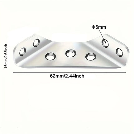 Thickened Stainless Steel 90° Angle Bracket — Furniture & Cabinet Connector