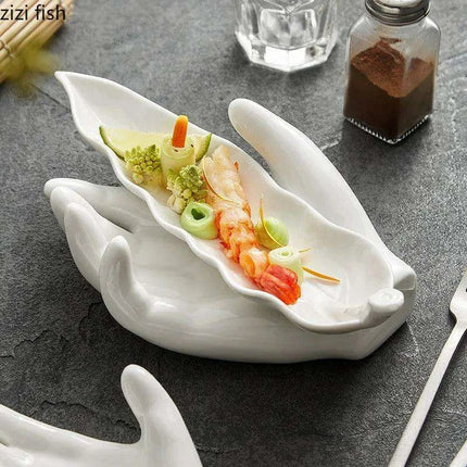 Elegant White Ceramic Dinnerware Set for a Luxurious Dining Experience