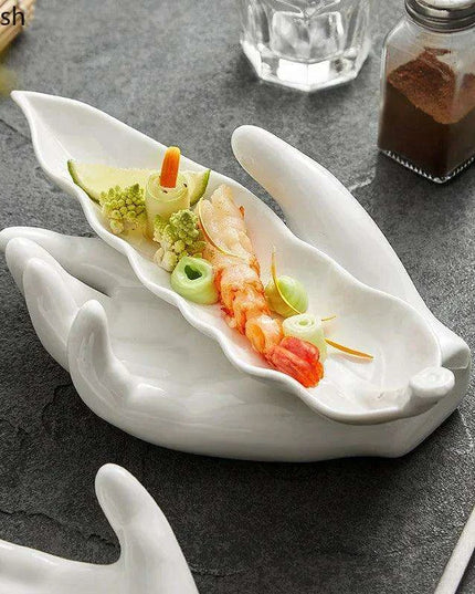 Elegant White Ceramic Dinnerware Set for a Luxurious Dining Experience