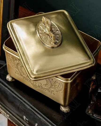 Chic Brass Decorative Storage Jar for Candy and Jewelry - Elevate Your Home Aesthetics