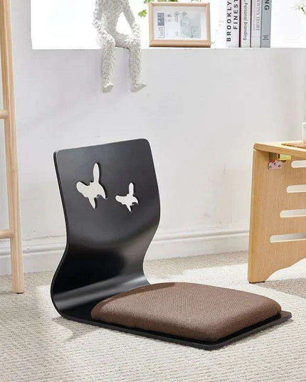 Japanese Minimalist Legless Floor Chair with Elegant Wooden Design - Ideal for Cozy Spaces