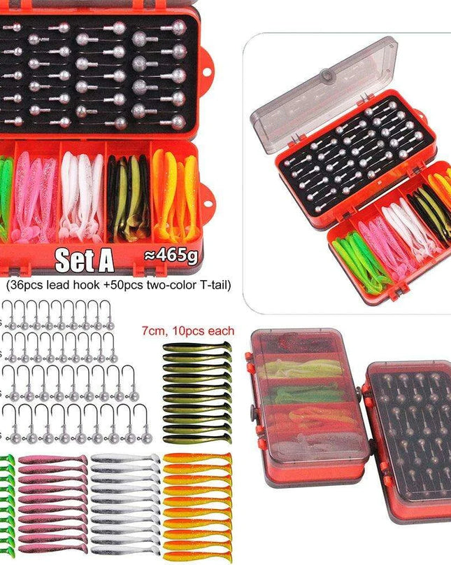 Premium Bass and Trout Fishing Tackle Box - High-Quality Hooks, Soft Bait, and Accessories for Anglers