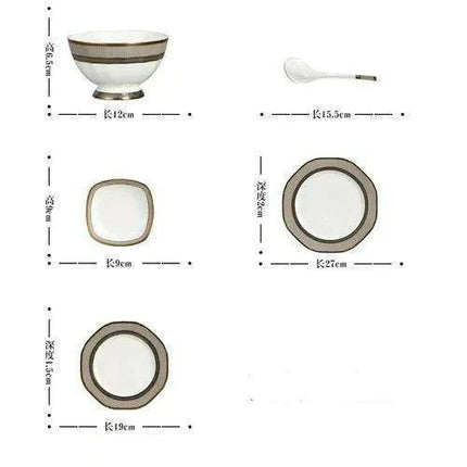Luxury Bone-Inspired Outdoor Dining Set with Elegant Ceramic Tableware