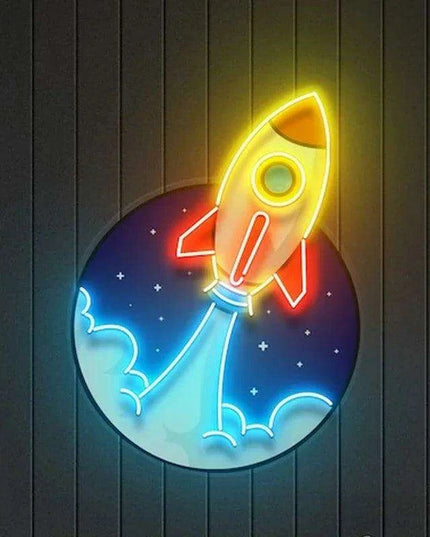 Customizable Neon Cartoon LED Wall Art Light with Dimming Features for Unique Room Decor